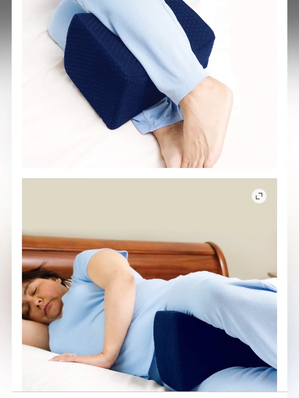 Memory Foam Knee Cushion - Navy Blue